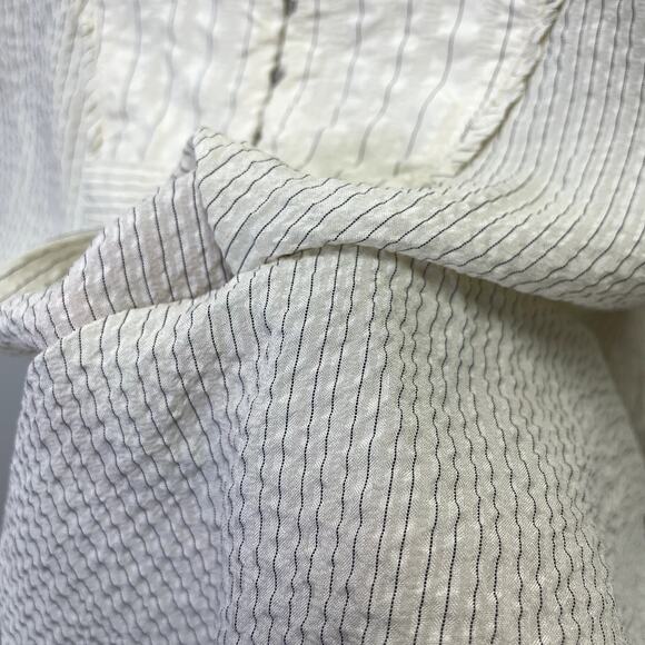 Rag & Bone Alfie Silk Shirt in Beige Stripe S - Picture 6 of 16